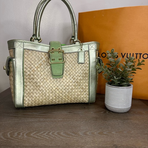 Limited Edition Coach Hand Woven Handbag - Picture 10 of 12